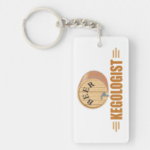 Funny Beer Keg Key Ring
