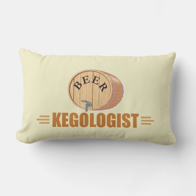 Funny Beer Keg Lumbar Cushion (Front)