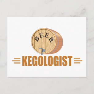 Funny Beer Keg Postcard