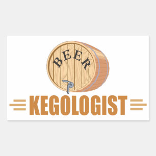 Funny Beer Keg Rectangular Sticker