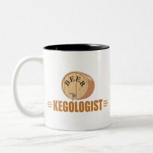 Funny Beer Keg Two-Tone Coffee Mug