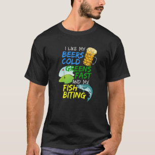 Funny Beer Lover Fisherman Fishing Golfing Golf Pl T-Shirt