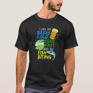 Funny Beer Lover Fisherman Fishing Golfing Golf Pl T-Shirt