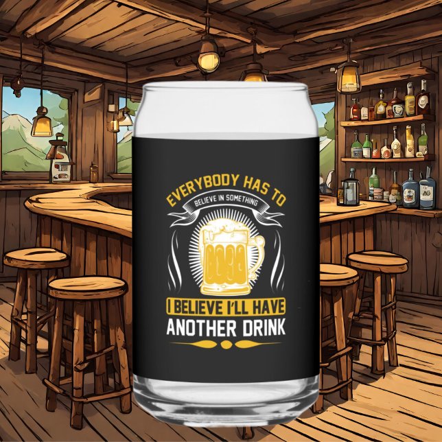 Funny beer lovers word art can glass (Creator Uploaded)