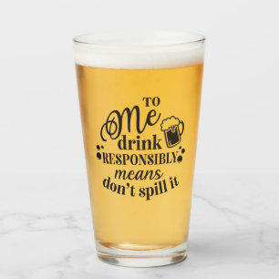 funny beer lovers word art glass