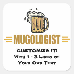 Funny Beer Making Square Sticker