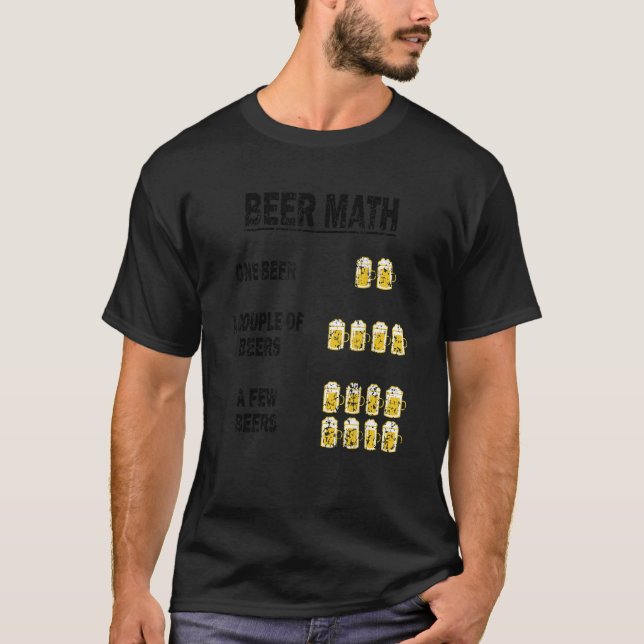 Funny Beer Math T Shirt (Front)