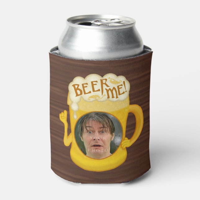 Funny Beer Me Drinking Humour | Personalised Photo Can Cooler (Can Front)