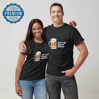 Funny Beer Mug Cartoon — Glass of Emotion T-Shirt