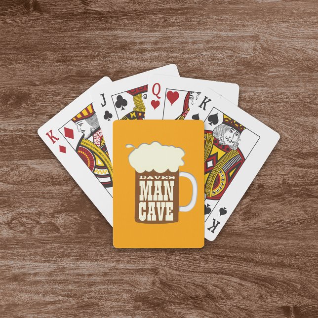Funny Beer Mug Man Cave Playing Cards (Creator Uploaded)