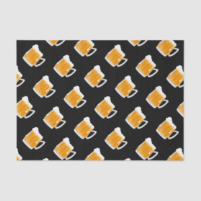 Funny beer mug party pattern tissue paper (Front)