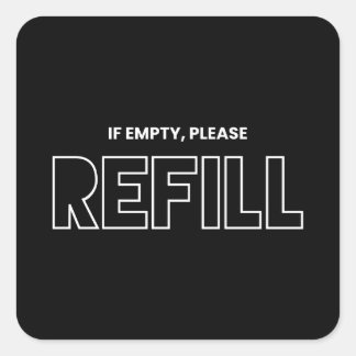 Funny Beer Mug Sticker - If empty please refill