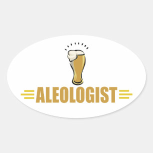 Funny Beer Oval Sticker