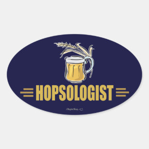 Funny Beer Oval Sticker