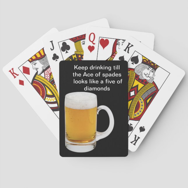 Funny Beer Playing Cards (Back)