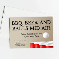 Funny Beer Pong BBQ Diaper Party