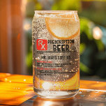 Funny Beer Prescription Personalised Name Beer Can Glass<br><div class="desc">Funny Beer Prescription Personalised Name Can Glass Beer Glass features a fun modern design featuring a personalised prescription for beer. Personalise by editing the text in the text box provided. Created by Evco Studio www.zazzle.com/store/evcostudio</div>