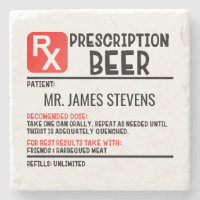 Funny Beer Prescription Script Personalised Name