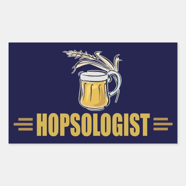 Funny Beer Rectangular Sticker (Front)