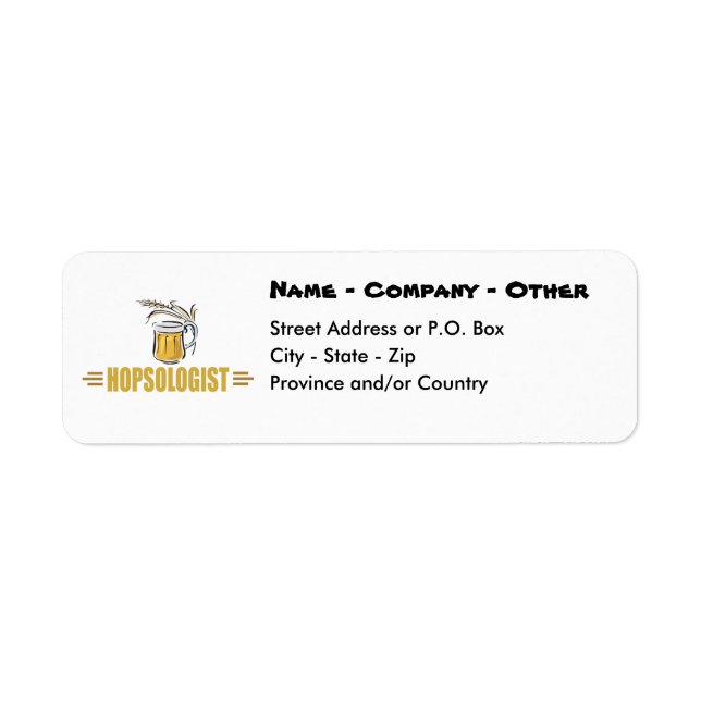 Funny Beer Return Address Label (Front)