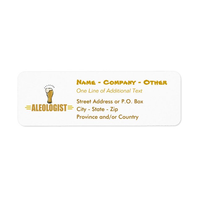 Funny Beer Return Address Label (Front)