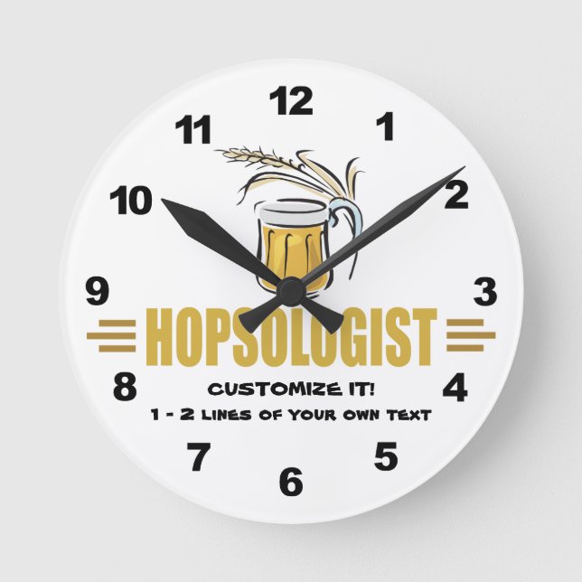Funny Beer Round Clock (Front)