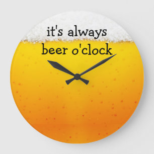 Funny Beer Theme Wall Clocks
