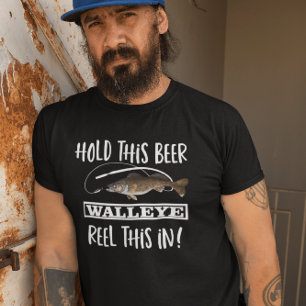 Funny Beer Walleye Fishing Pun Hobby T-Shirt