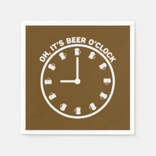 Funny beer word art bar mancave napkin