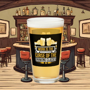 funny beer word art  glass