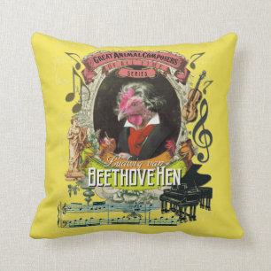 Funny Beethovehen Animal Composer Beethoven Joke Cushion
