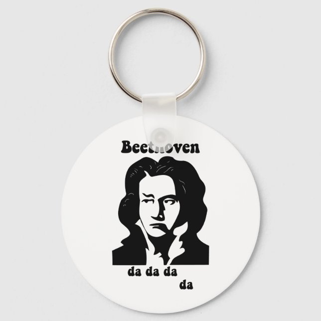 Funny Beethoven Key Ring (Front)