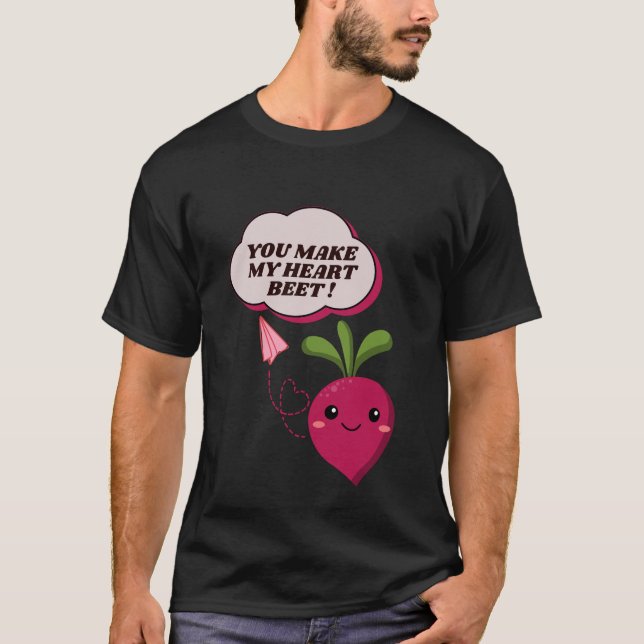 Funny Beetroot Pun Heart Beet T-Shirt (Front)