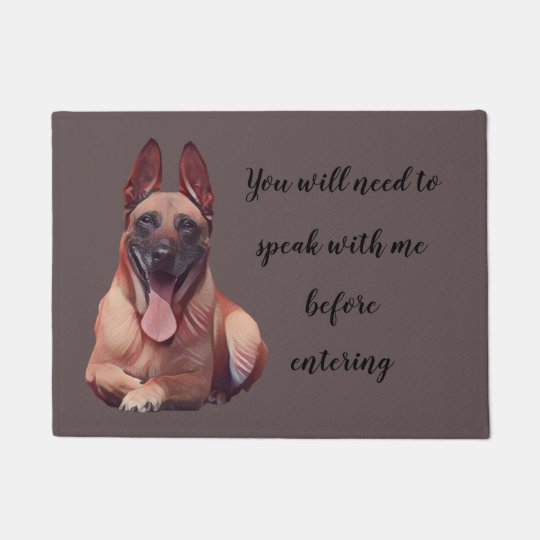 Funny Belgian Malinois Dog Doormat | Zazzle.com.au