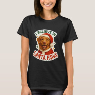 Funny Believe in Santa Paws Nova Scotia Duck Tolli T-Shirt