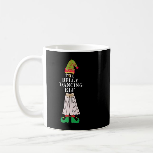 Funny Belly Dancing Elf Matching Group Christmas P Coffee Mug (Left)