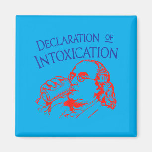 Funny Ben Declaration Of Intoxication 4th July Magnet