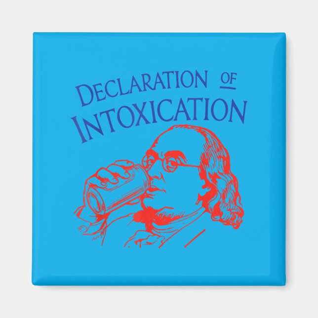 Funny Ben Declaration Of Intoxication 4th July Magnet (Front)