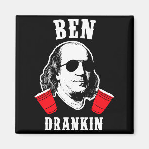Funny ben drankin 4th of july aviator american magnet