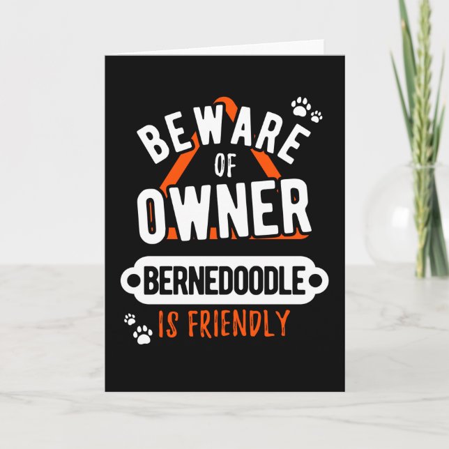 Funny Berne Doodle Dog Gift Idea Card (Front)
