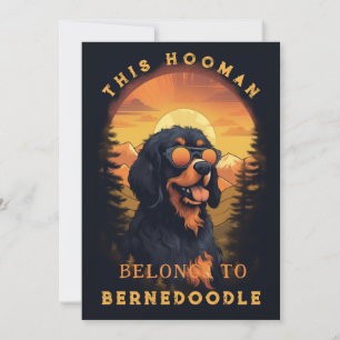 Funny Bernedoodle Dog Parent Personalised Announcement