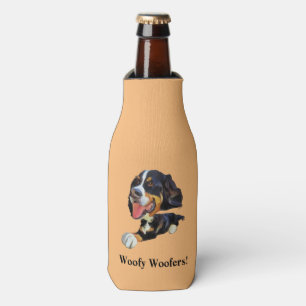 Funny Bernese Mountain Dog Bottle Cooler