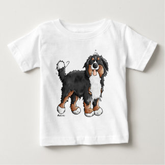 Funny Bernese Mountain Dog Cartoon Baby T-Shirt