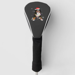 Funny Bernese Mountain Dog Lights Christmas Matchi Golf Head Cover
