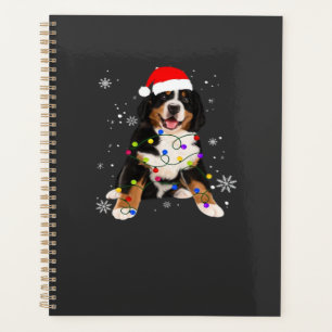 Funny Bernese Mountain Dog Lights Christmas Matchi Planner
