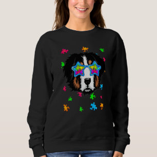 Funny Bernese Mountain Puzzle Autism Awareness Dog Sweatshirt