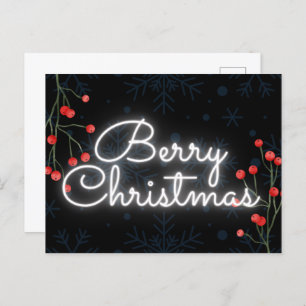 Funny Berry Christmas Postcard