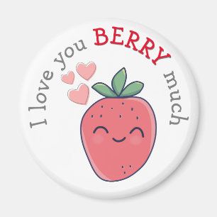 Funny Berry I Love You Magnet