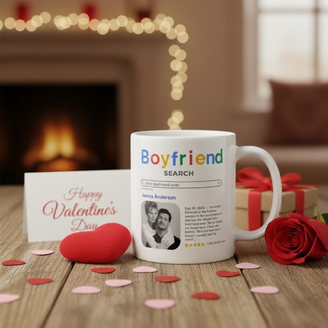 Funny Best Boyfriend Ever Search Result With Photo Coffee Mug (Creator Uploaded)