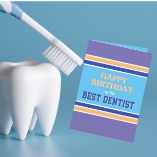 Funny Best Dentist Happy Birthday card